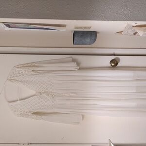 Elegant Boho Elven White Dress